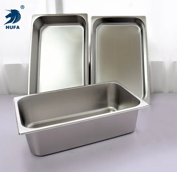Customized 1/1 2.5cm Depth Factory Baking Food Container Gn Pan Stainless Containers Pan Buffet Stainless Steel Containers Pan