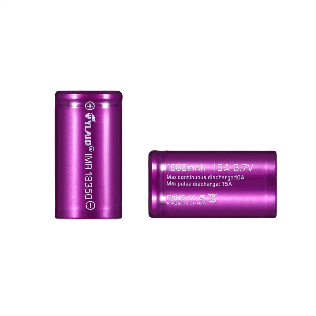 Small Powerfull High Capacity Rechargeable Cylaid 18350 1000mah 15a Imr ...