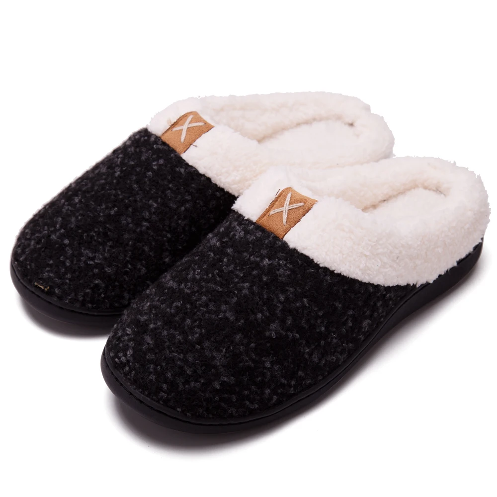 Faux Fur Mens Winter House Slipper