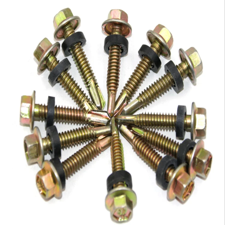 Sds Screw Reduced Point With Epdm Washer Painted Hex Head Self Drilling Screw Buy Sds Screw