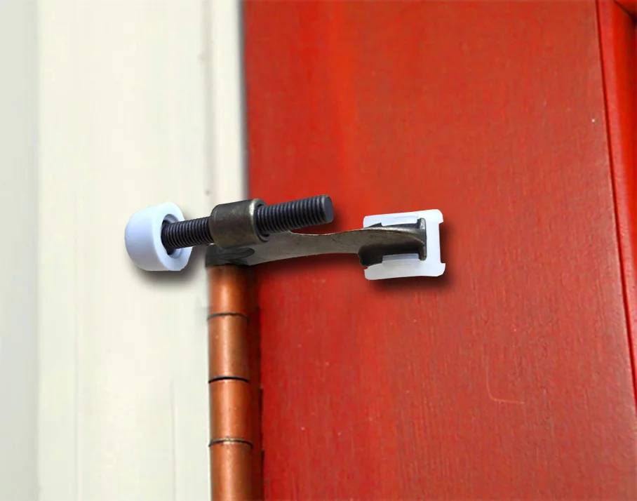 门挡拉丝镍重型铰链销门挡,带白色橡胶保险杠提示 - buy door stopper
