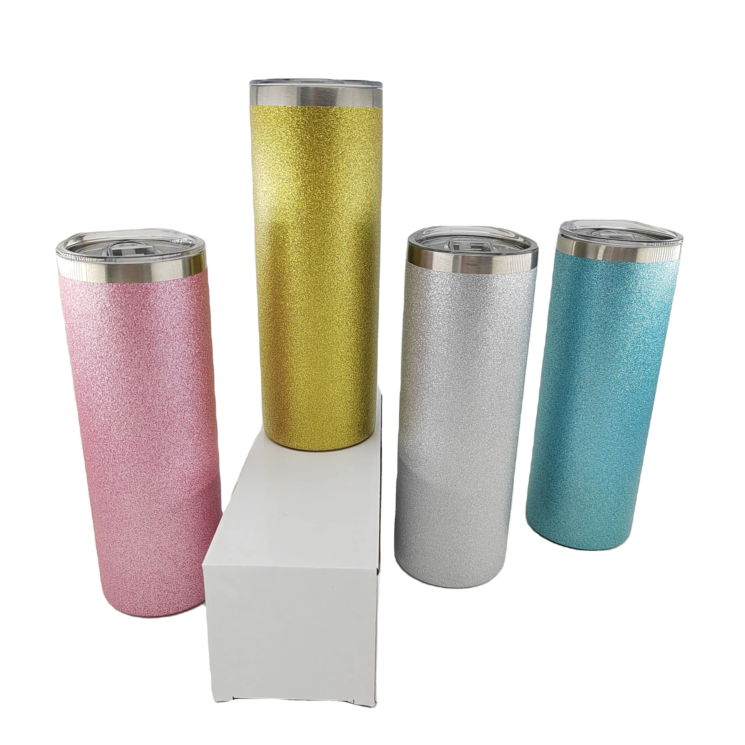 Free Shipping Cost 20oz Sublimation Glitter Tumbler Stainless Steel