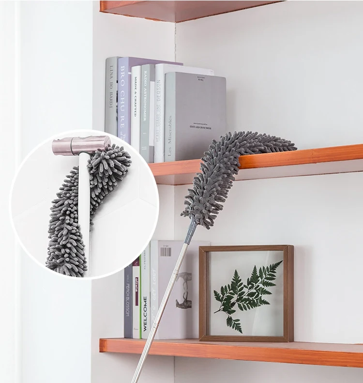 A2309 Home 4pcs 2.5m Handle Room Cleaning Dust Brush Detachable Feather