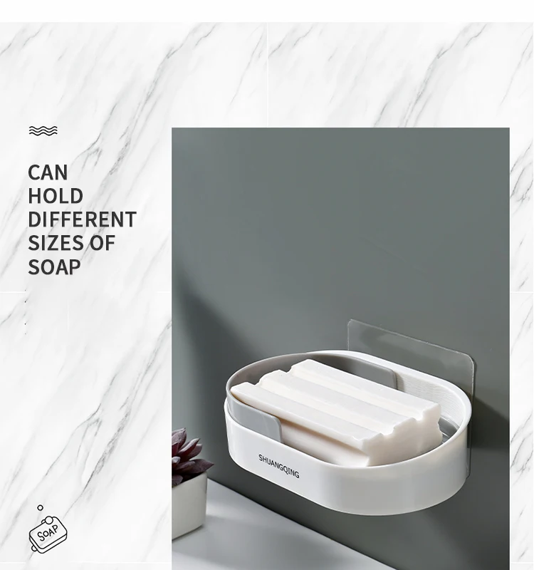 plastic wall mounted soap holder self adhesive soap dish