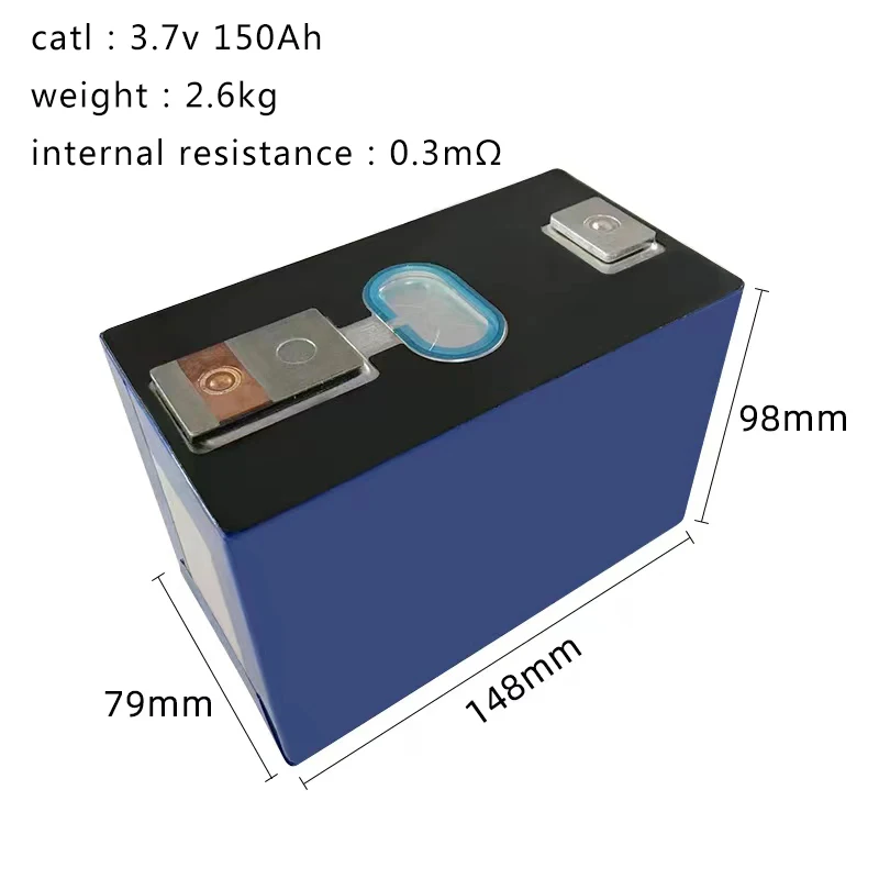Rechargeable Catl Nmc Li Ion Cell 3.7v 150ah Lipo Lithium Battery For