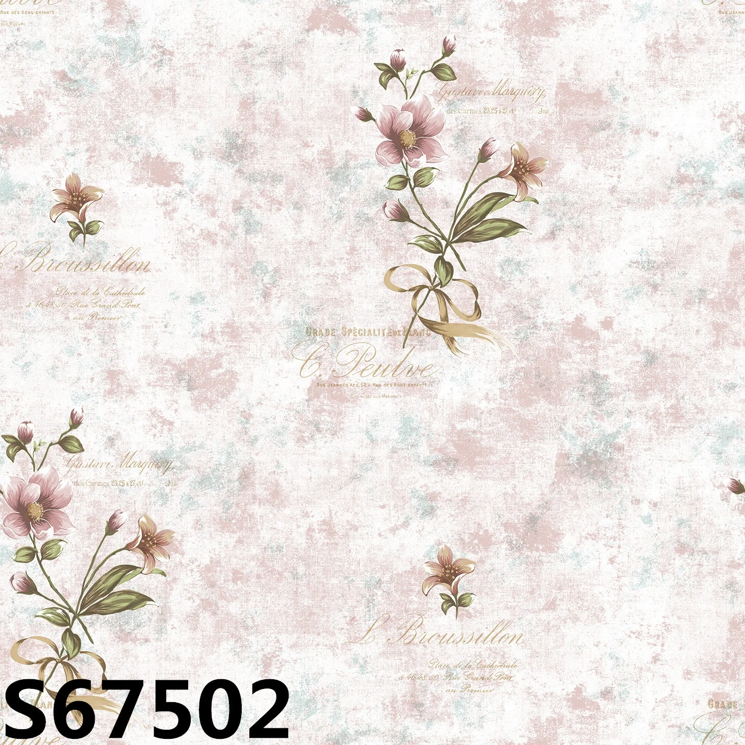 romantic flower wallpaper new designs hot sale