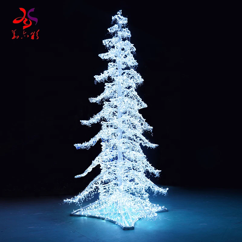 18 Years Factory  Led White Light Giant Christmas Tree Outdoor Lighted Motif 3D   Artificial tree Lights