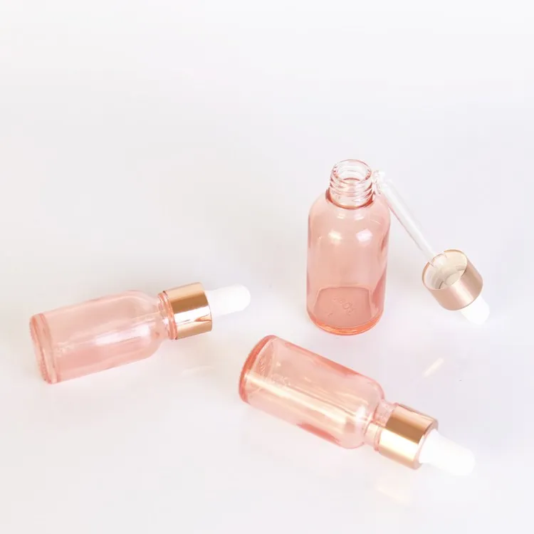 New Product 10ml 15ml 30ml 50ml 100ml Luxury Hair Oil Pink Glass