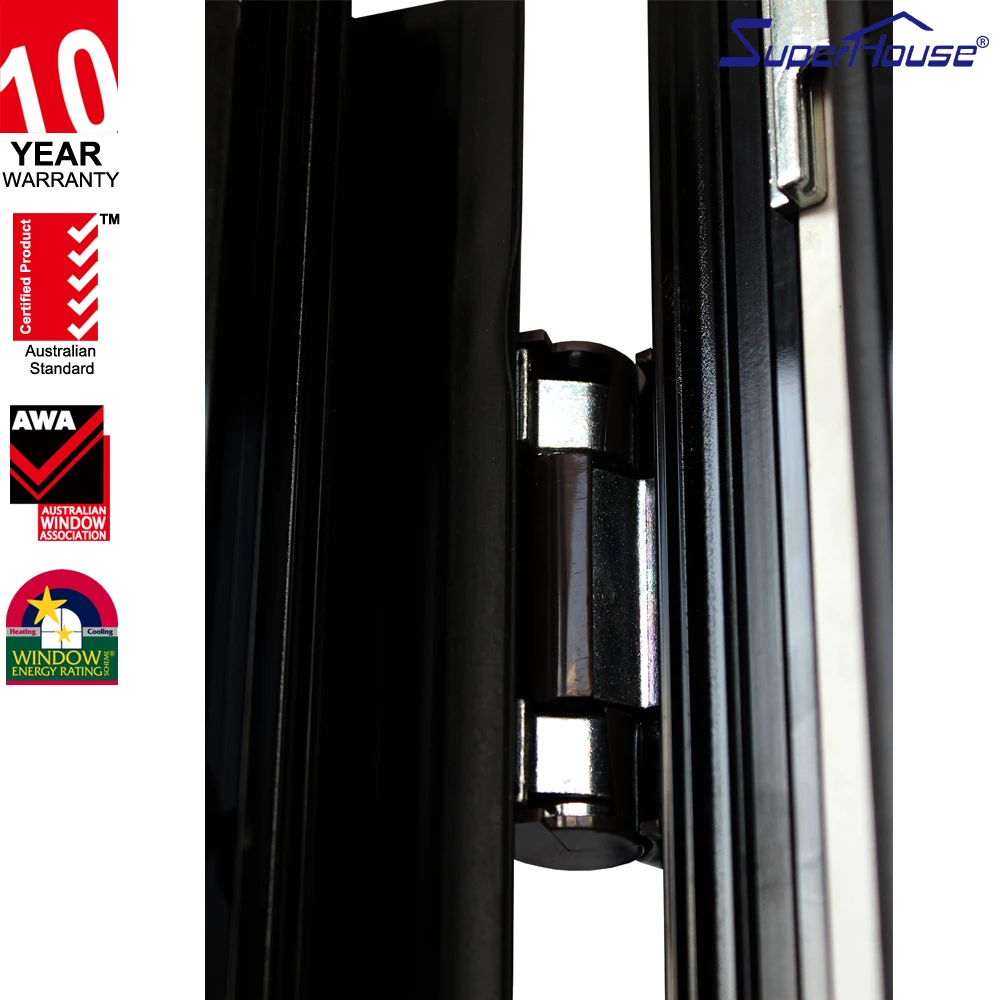 German brand aluminum black standard bifolding doors folding doors factory supply