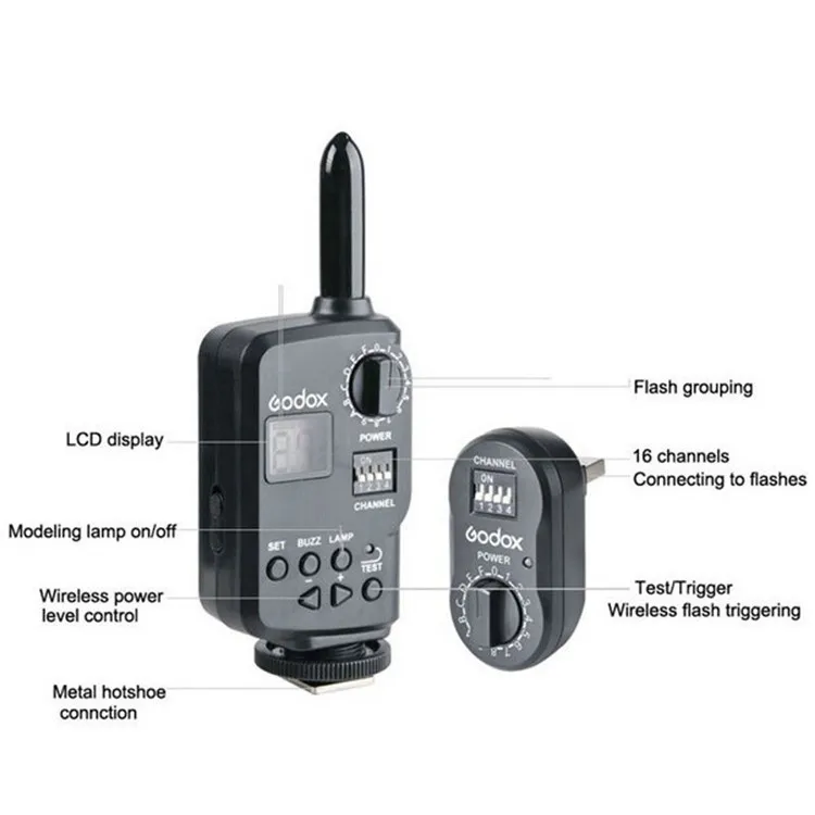 GODOX Wireless Power-control Flash Trigger FT-16(16 channels, Transmitter+Receiver Set)