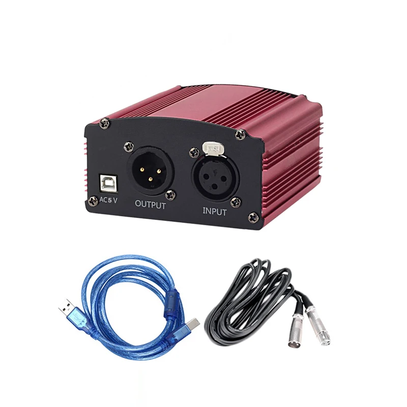 Professional 48v Phantom Power Supply,Condenser Microphone Phantom
