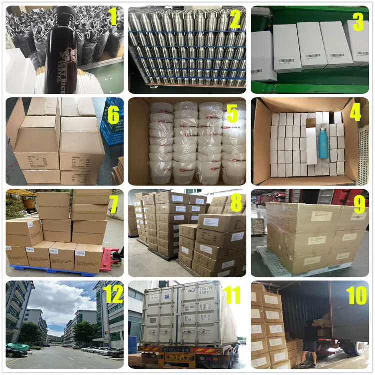 BPA Free Multi-color 350ml 500ml 750ml 1000ml vacuum insulated stainless steel leak-proof double wall hot sport water bottle 