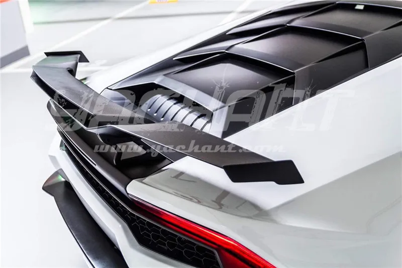 Trade Assurance Carbon Fiber Rear Spoiler Fit For 2014-2019 Huracan LP610-4 & LP580-2 Coupe Spyder MAD Style GT Wing