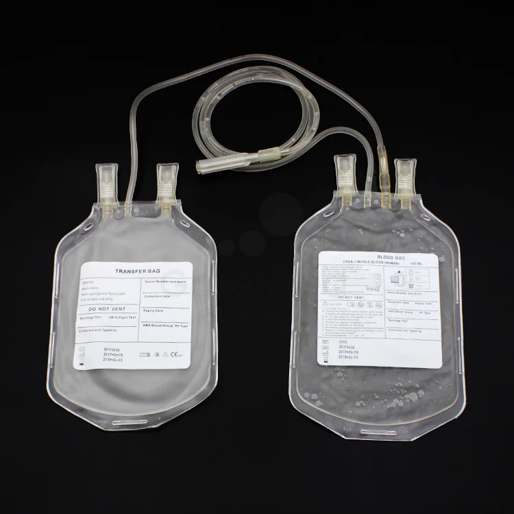 Hot Sale Cpda1 100ml 250ml 350ml 450ml 1 2 3 4 Bags Medical Blood Bag ...