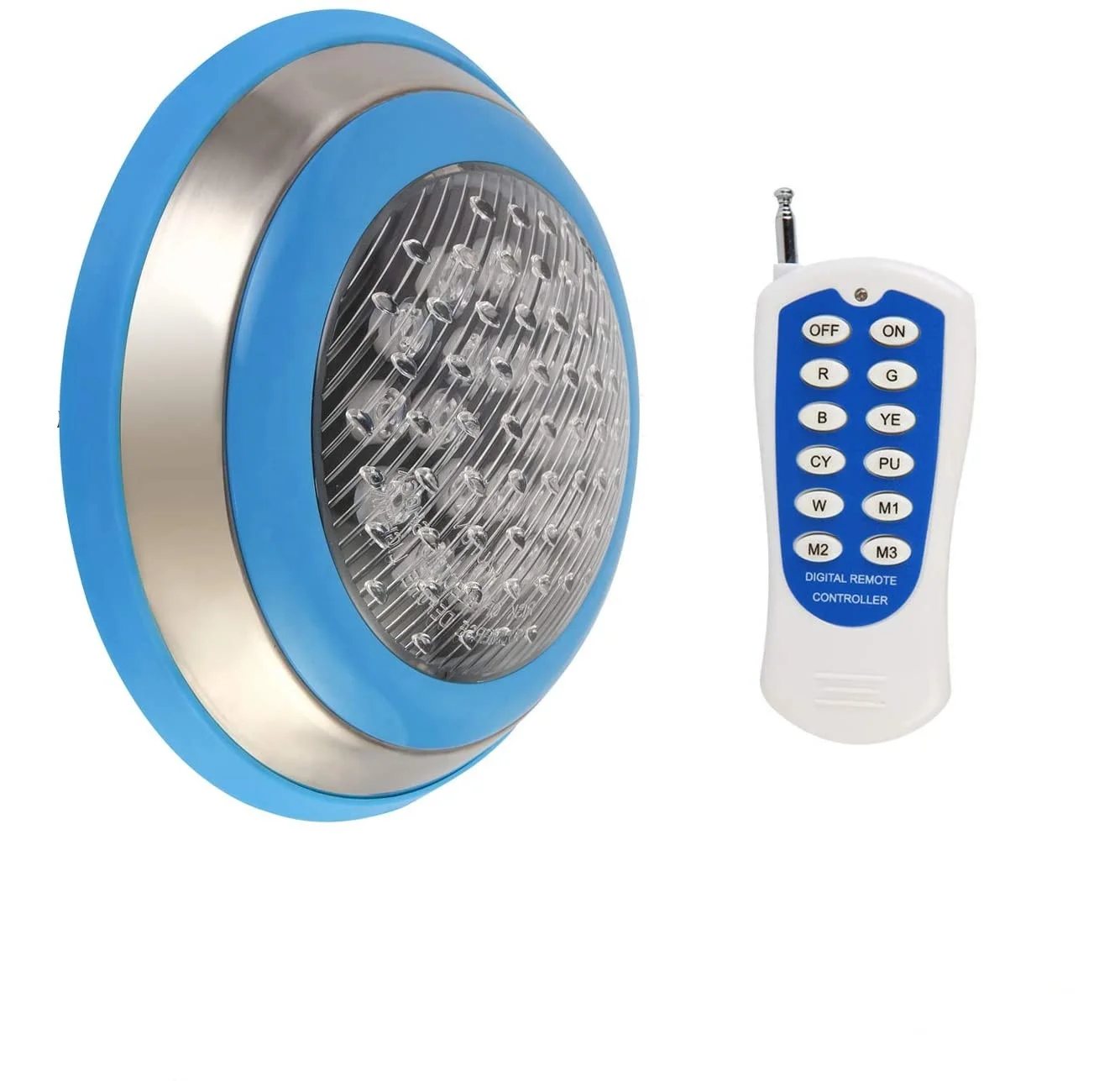 12v ac IP68 15 watt surface mounted led pool light  for salt swimming pool with RF wireless remote control