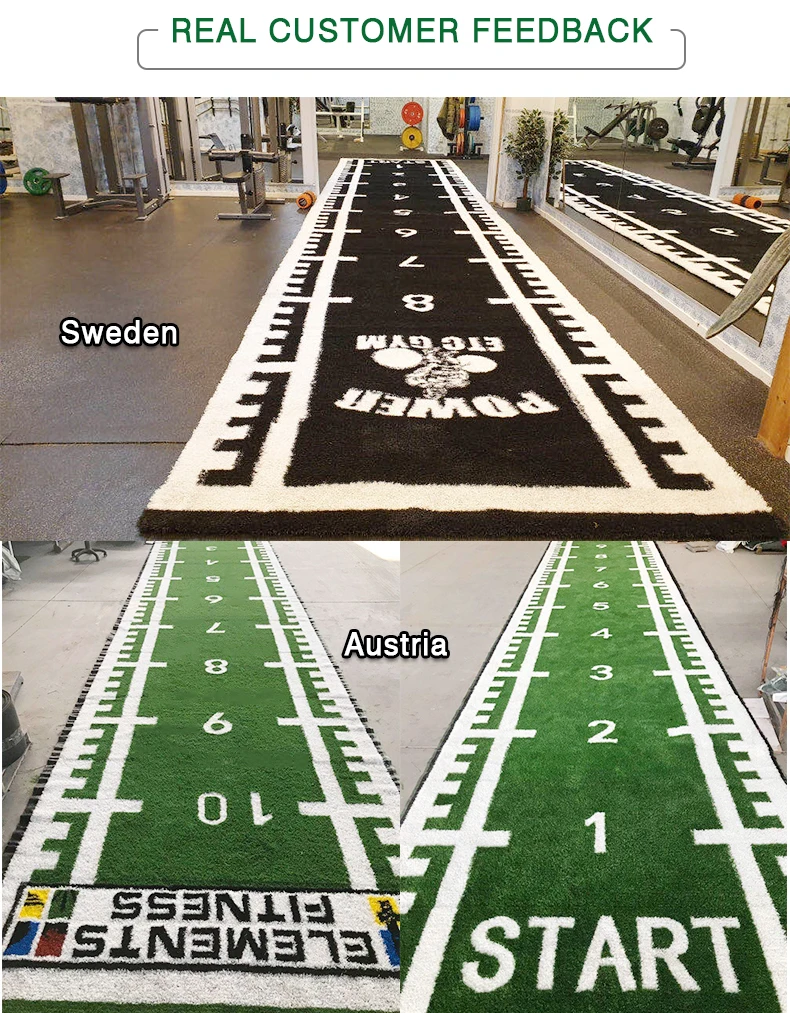 Tfleen Waterproof Artificial Turf Carpet Indoor Gym Sled Turf Grass For