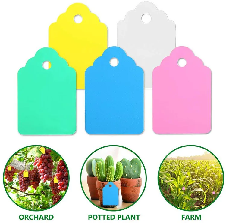 Flower Seedling Vegetable Herbs UNKE 100 PCS Plastic Waterproof Hanging Tags with String Line Gardening Labels For Pot Planting Tray,Green 