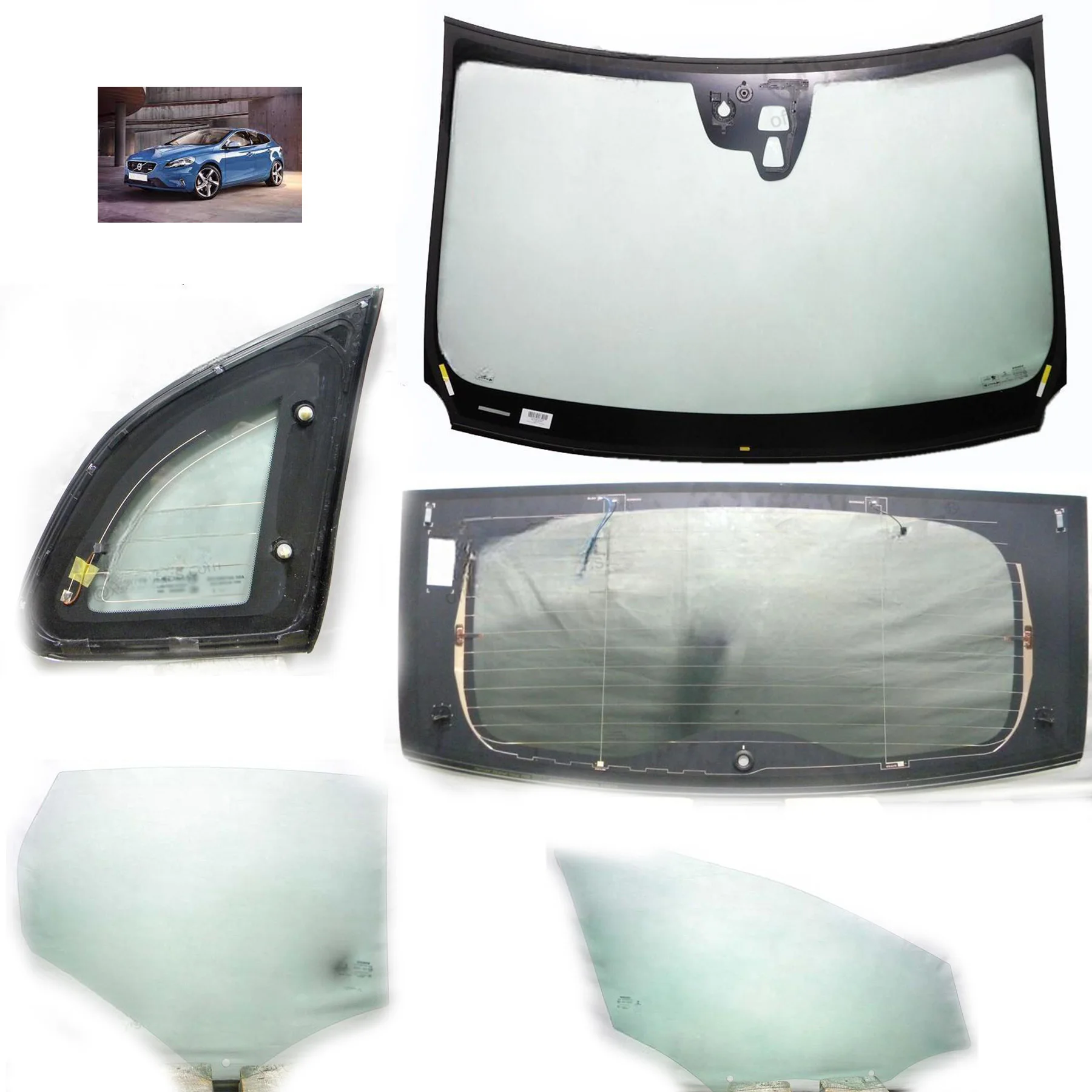Volvov40 Windshield Glass Sunroof Car Glass Auto Glass Car Parts