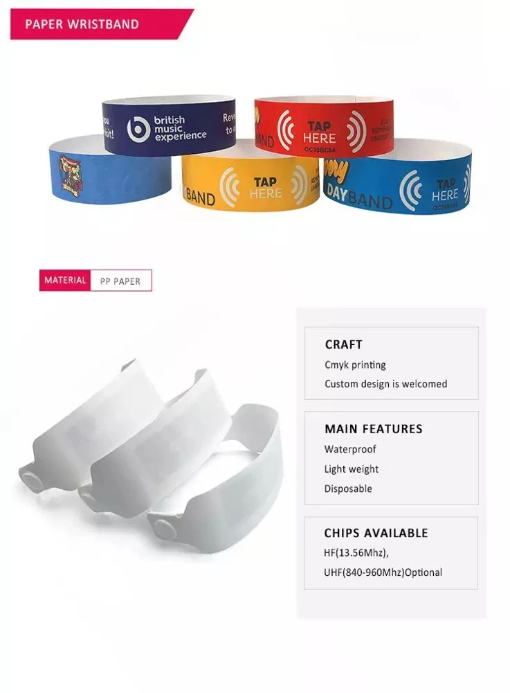 Disposable Printable Tyvek Paper Wristbands Id Bracelets For Events ...