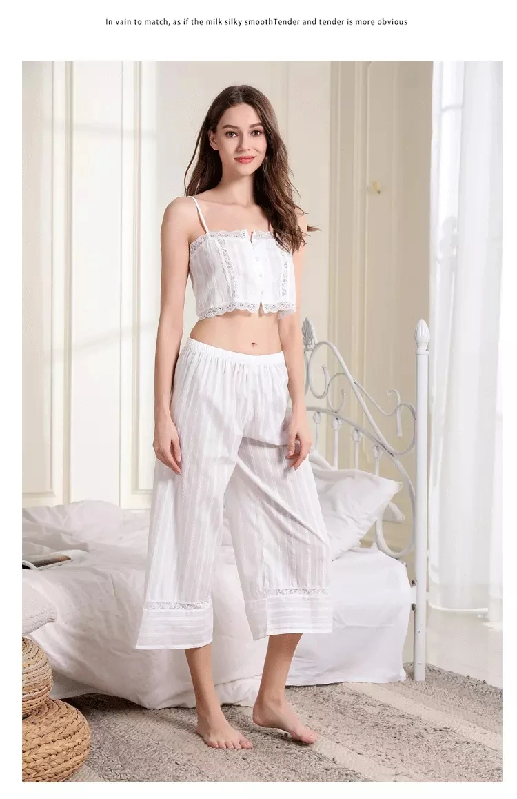 Wholesale Printed Sexy Women Cotton Pajamas Female Loungewear Homewear