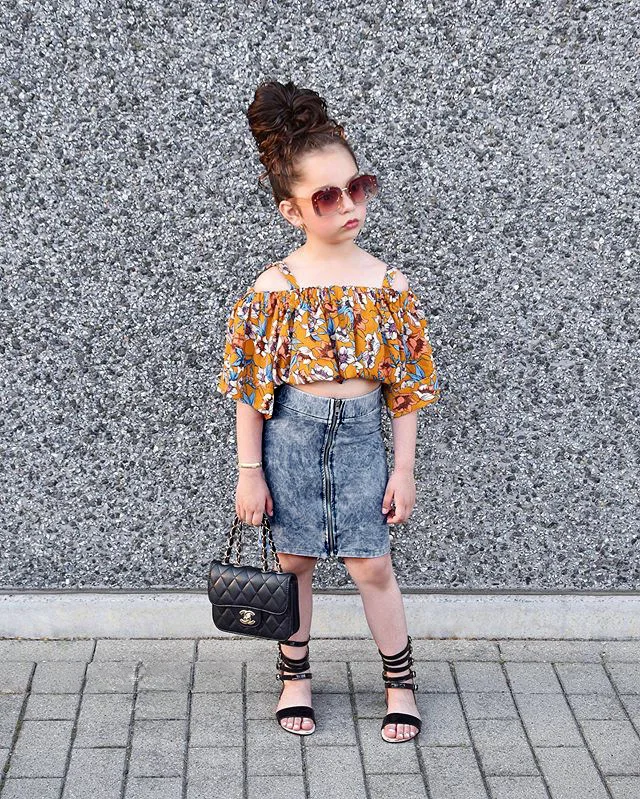 denim mini skirt for baby girl