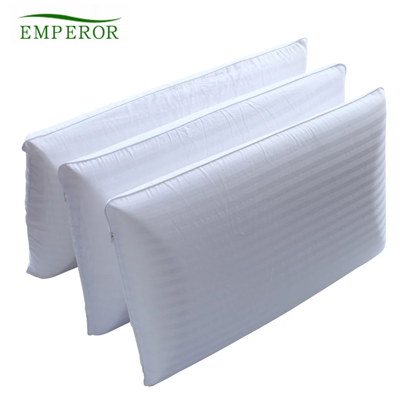 
AMAZON supplier direct factory home hotel bed King Size Striped cotton fabric adult Traditional square sleeping pillow 