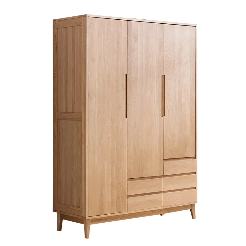 product-BoomDear Wood-Modern customizable bedroom furniture wooden wardrobe with 3 doors and 5 drawe