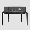 Bright black jewelry showcase glass display counter for jewelry sale