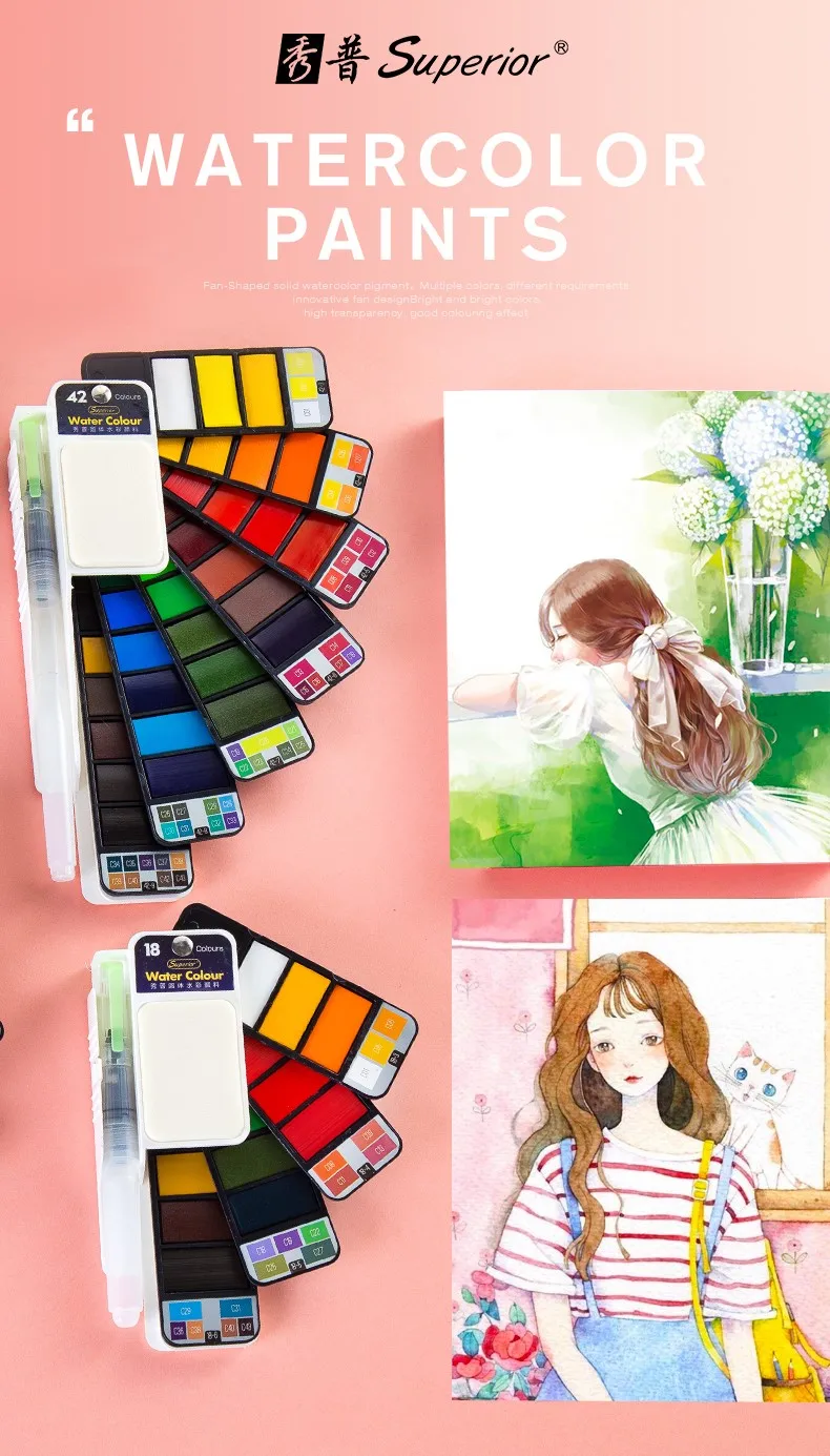 套装旋转水彩颜料水刷水彩颜料绘画美术用品 - buy whirl solid paint