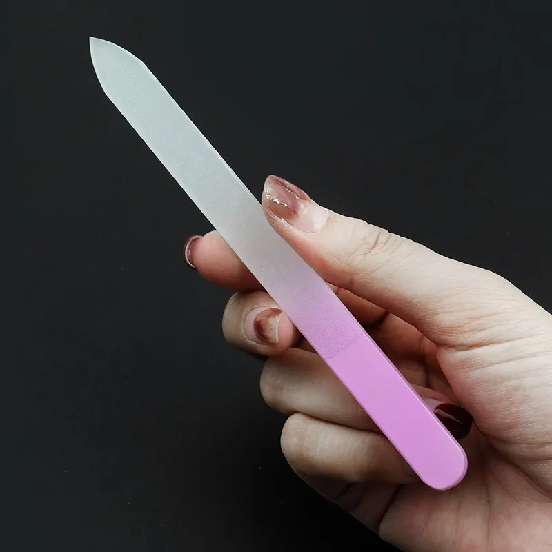 product wholesale price costume logo colorful glass nail file crystal glass nail file-4