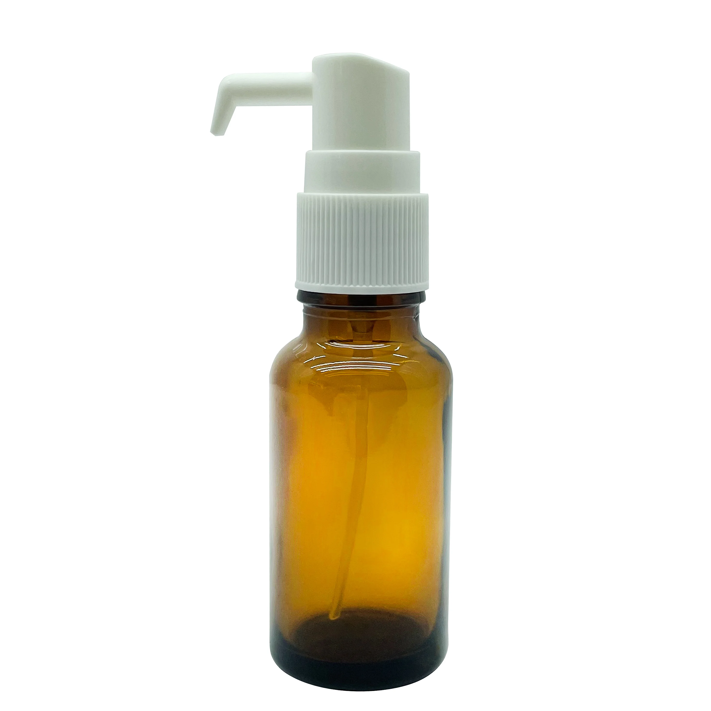 product long nozzle 15ml essential oil glass bottle small hand pressure drip elbow emulsion pump white oral throat mist sprayer-27