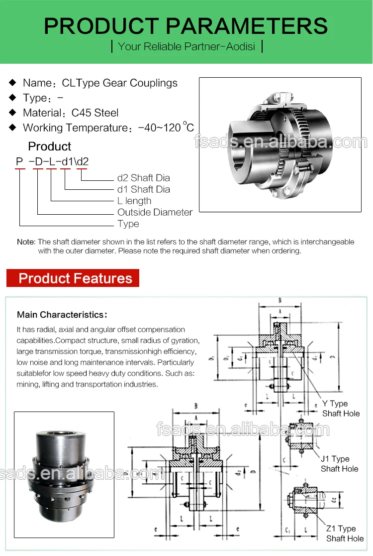 Cl Type Gear Couplings Fpr Metallurgy Mining Lifting Transportation ...