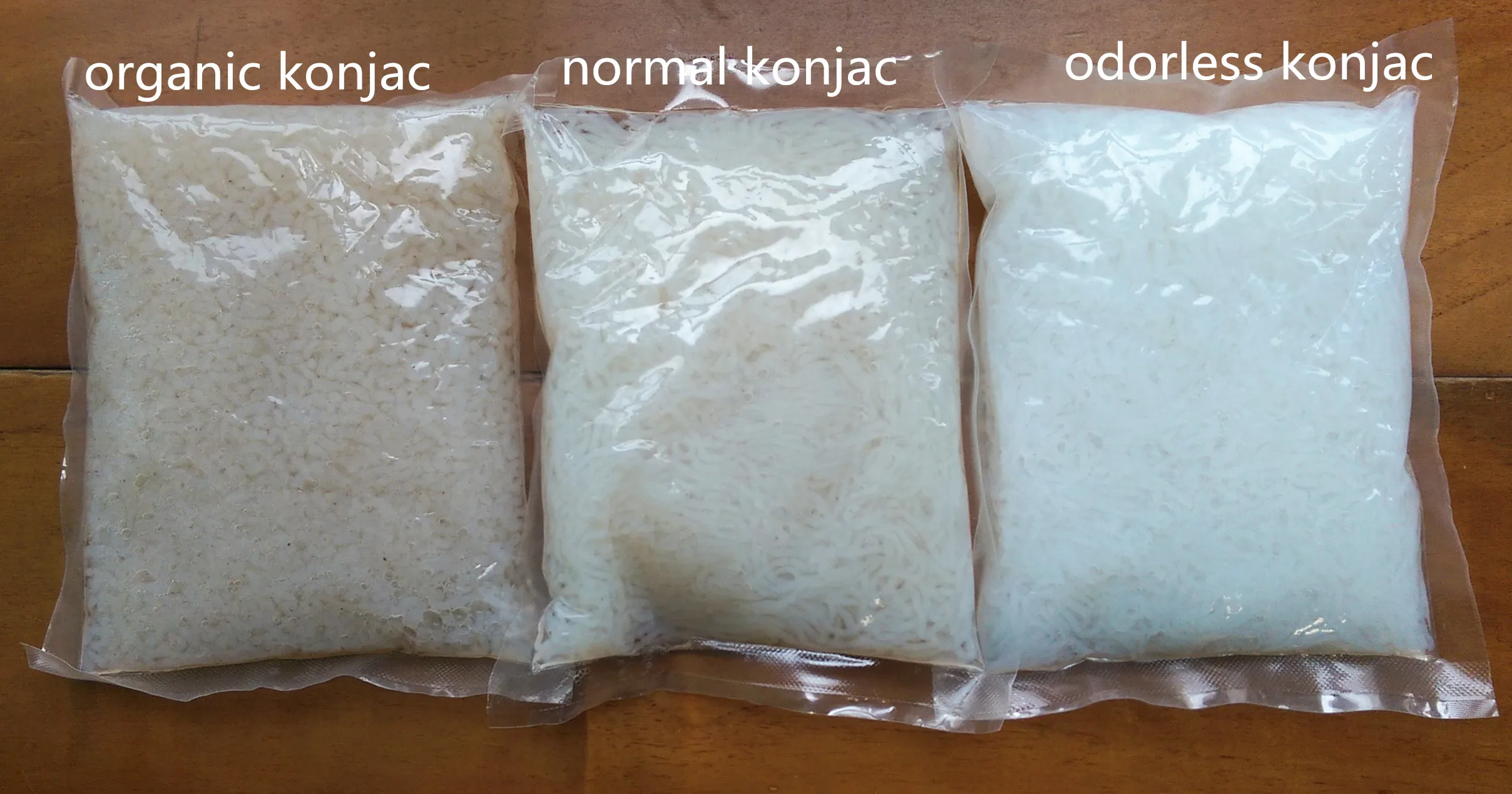 konjac color comparing 