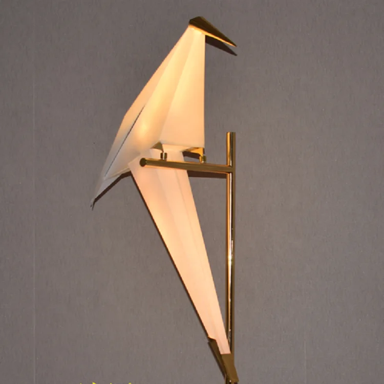 bird shape white gold metal pvc modern fancy home table lamp decoration hanging lighting pendant light