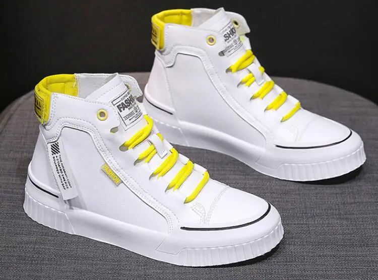 Soft Breathable High Cut Sport Shoes  Fashion comfortable Women Skateboard Shoes Girls White Casual Shoes