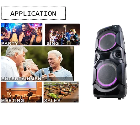 big power double 12 inch BT audio outdoor battery speaker - ANKUX.COM