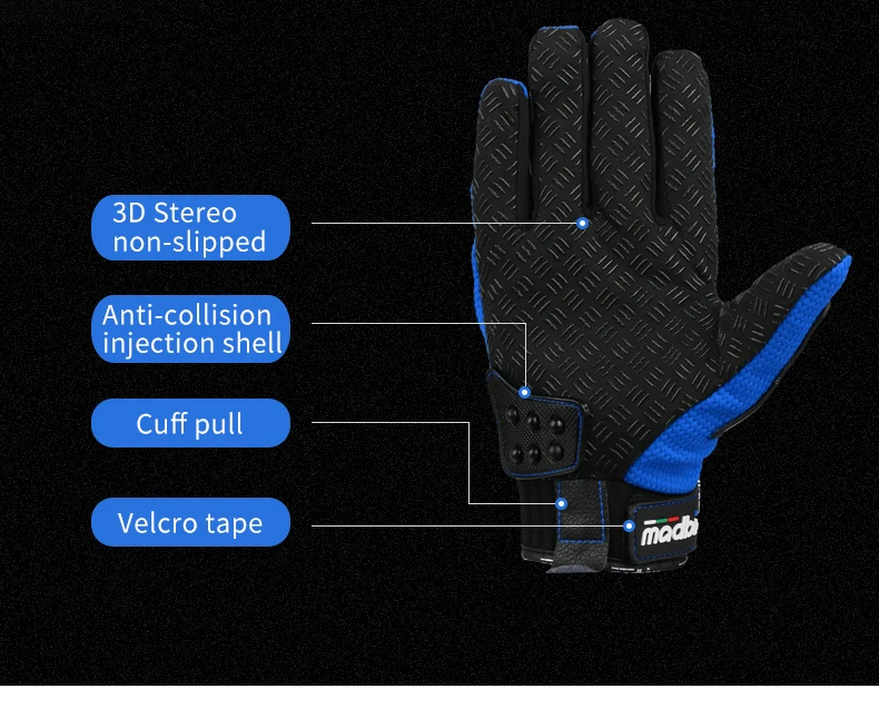 Madbike Motorcycle Gloves Men Racing Moto Motorbike Motocross Riding Gloves Motorcycle Breathable Full Finger Guantes