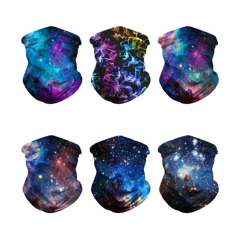 stock seamless bandanas starry sky digital printing insect mask