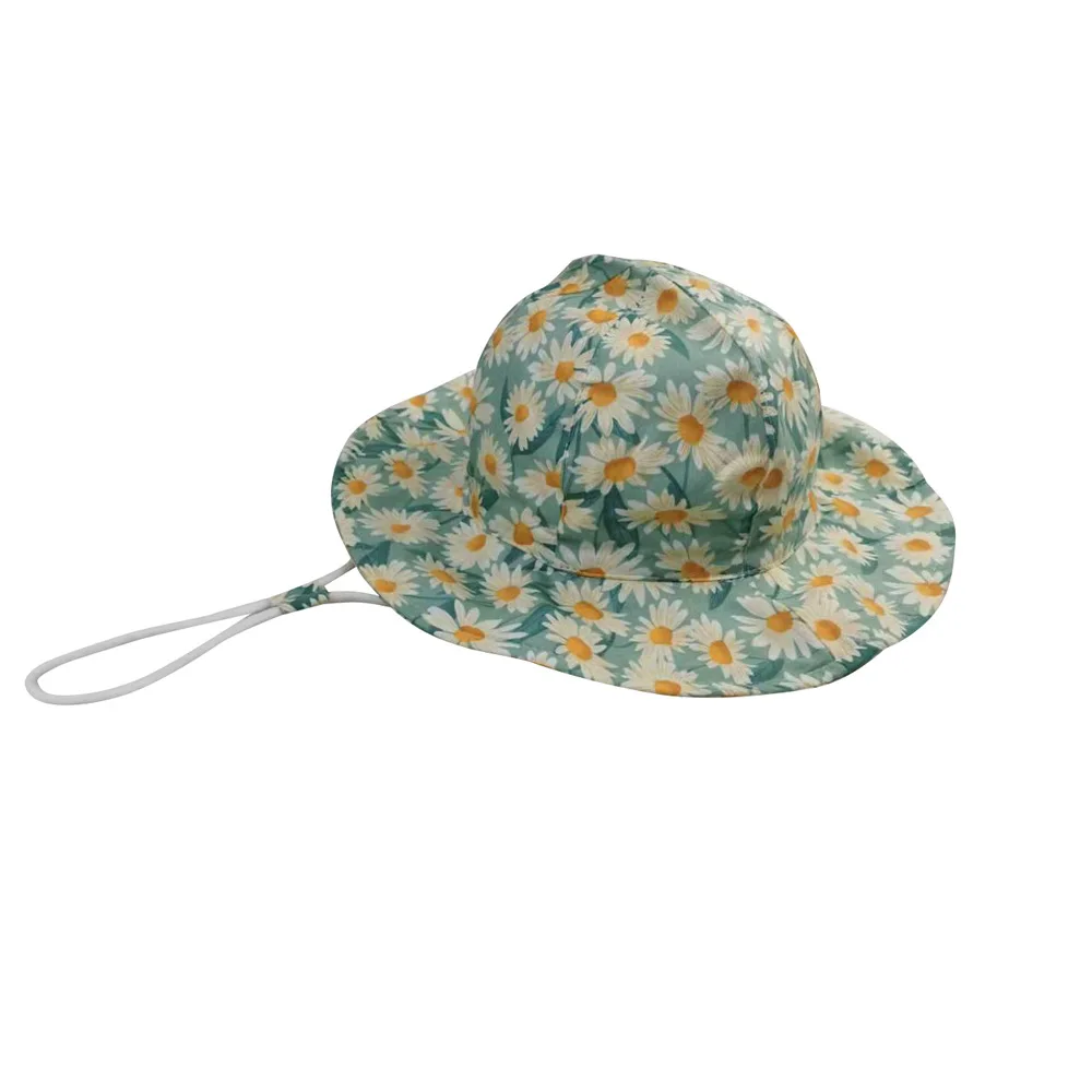 2022 Spring Summer Floral Flower Assorted Size Kids Bucks Hat Outdoor