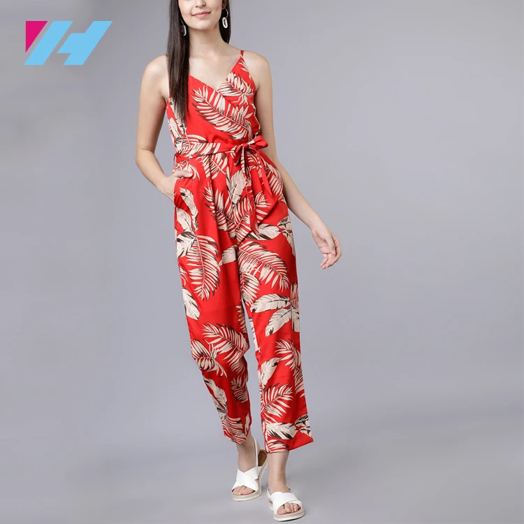 womens red jumpsuit uk