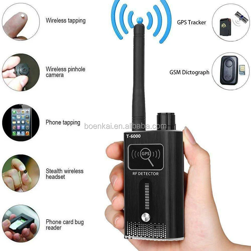 VBESTLIFE Détecteur de Signal RF Le traqueur GPS Détecteur de fréquences de 1 MHz à 8 000 MHz pour détecter Les caméras despionnage Les dispositifs découte indiscrets 