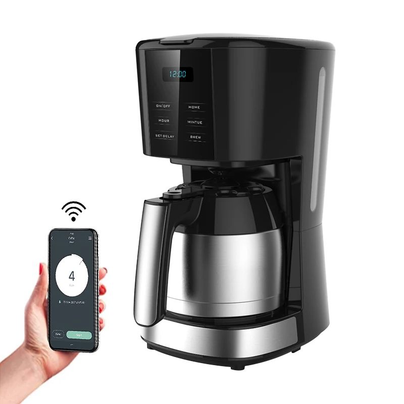 *wifi Coffee Machine Life Programmable Electric Drip Coffee Maker Machine Stainless Steel Kettle