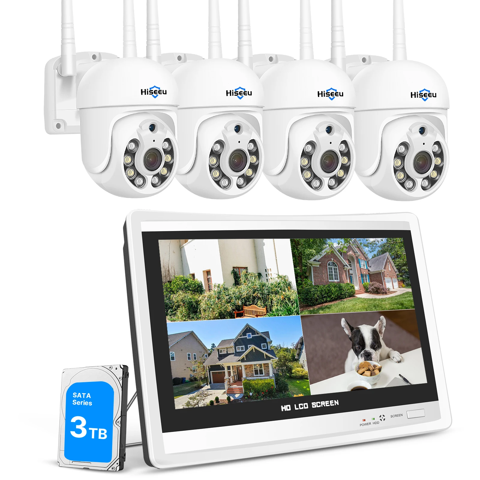 Professional installation showing clean cable routing, labeled BNC connections, and grounded DVR enclosure