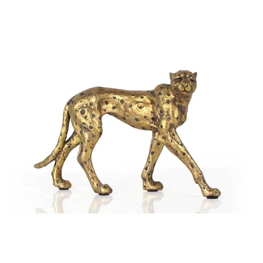 wholesale resin crafts animal leopard statue gifts home decor factory