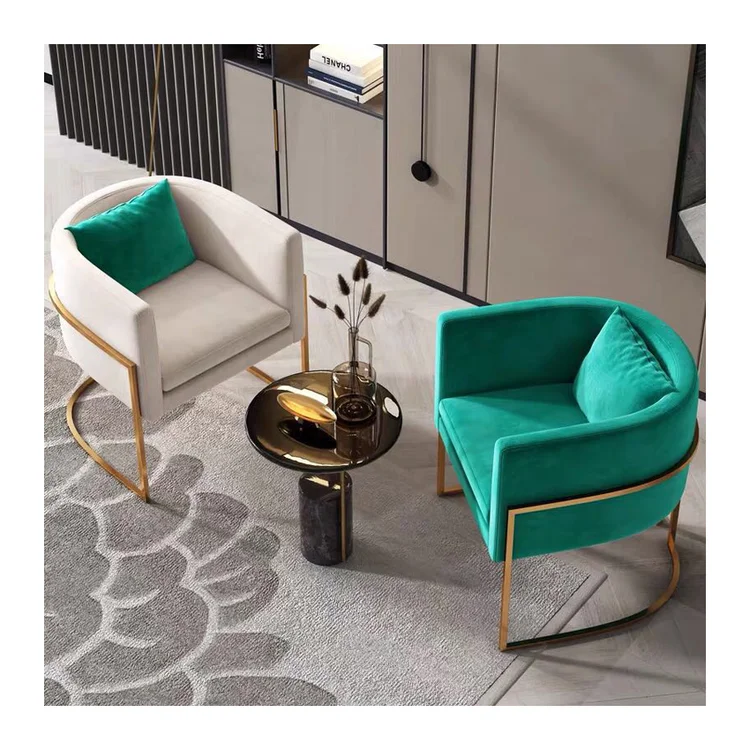 Modern design retro luxury lounge chair balcony hotel furniture living room armrest sofa chair