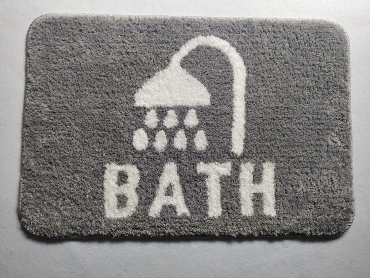 Non-slip Comfortable Bathroom Washable Microfibre Bath Mat with TPR Factory Manufacture Soft Modern Microfiber 850-900gsm