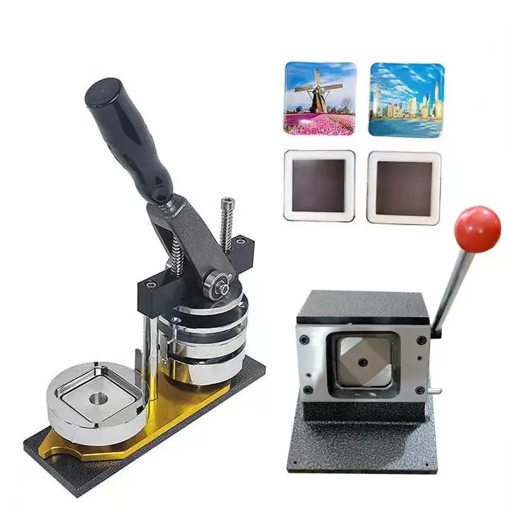 Rectangular Badge Machine Square 50*50mm Badge Making Machine - Stable Quality
