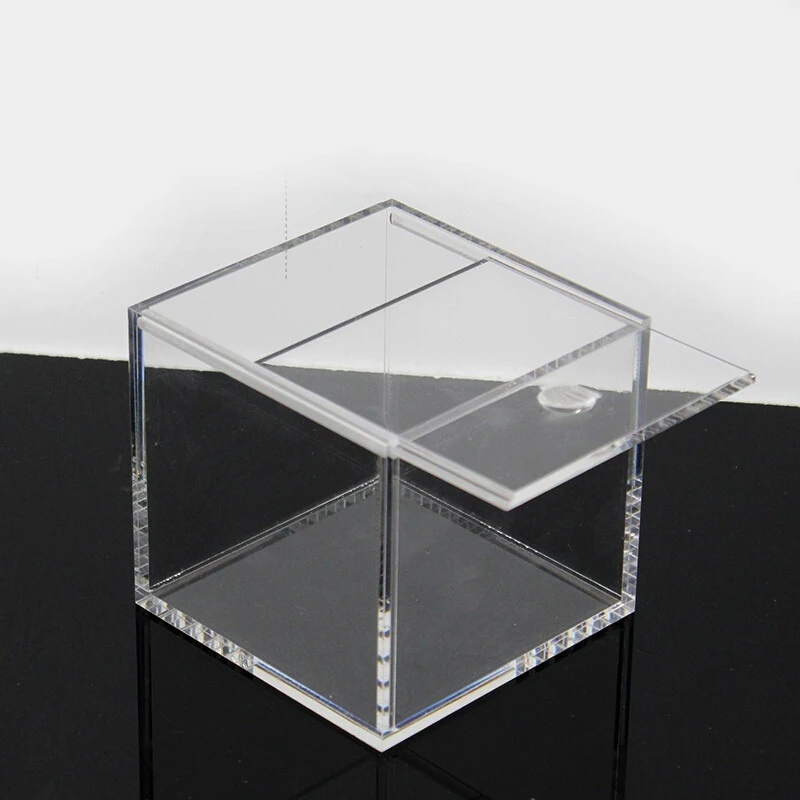 Multifunctional Clear Mini Plastic Jewelry Office Organizer Square Cube