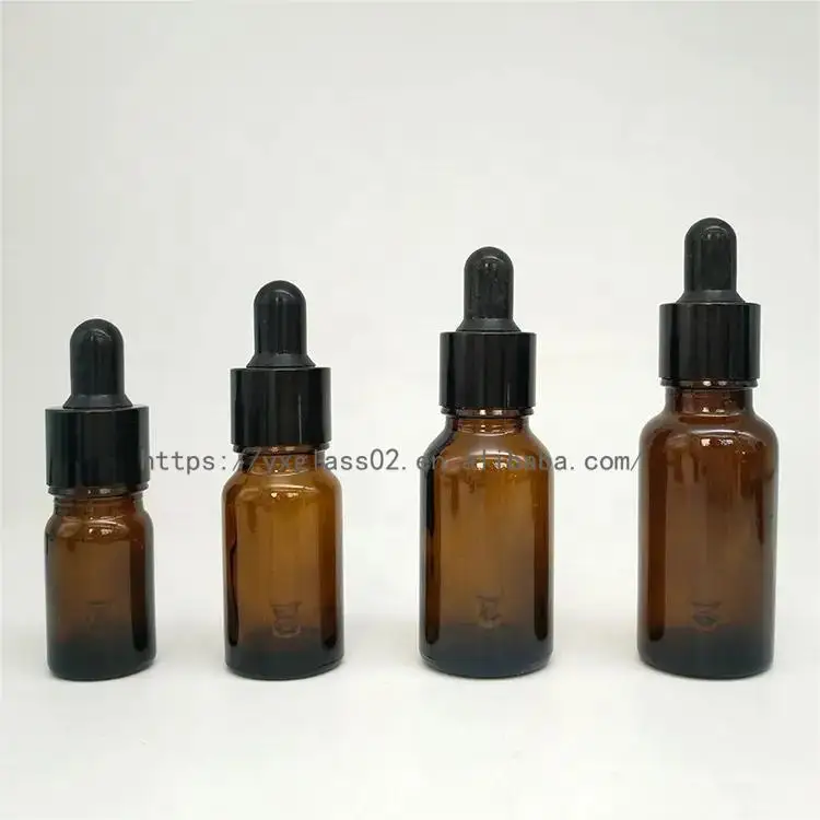 Custom Essential Oil Amber spray manufacture Skincare cosmetic glass packaging  dropper Wholesale  supplier manufacture