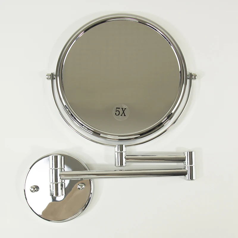 Led double sides  cosmetic wall Mirror shaving 1X 5X bathroom mirror